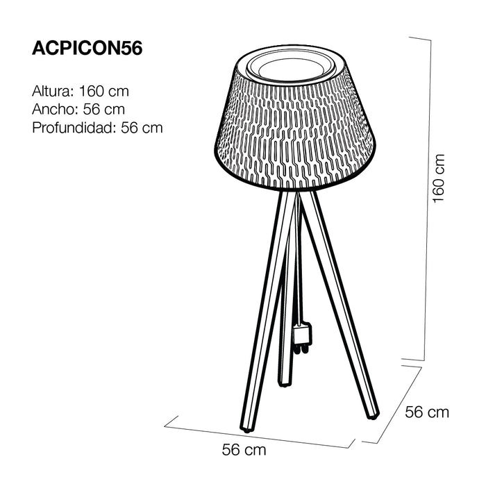 Luminaria para piso modelo ACPICON56 - Cromo