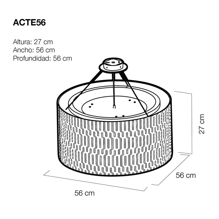 Luminaria para techo modelo ACTE56 - Amarillo