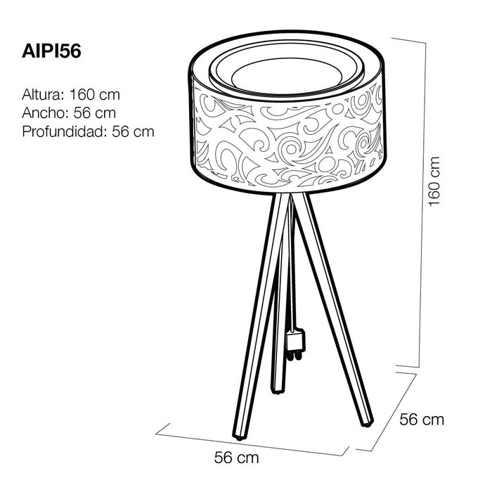 Luminaria para piso modelo AIPI56 - Brocado