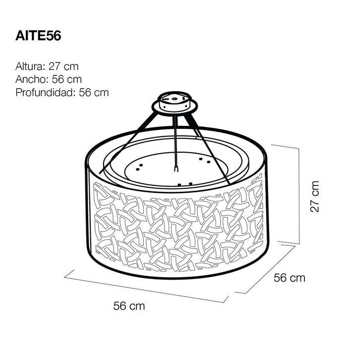 Luminaria para techo modelo AITE56 - Mimbre