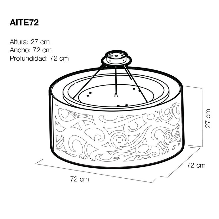 Luminaria para techo modelo AITE72 - Brocado