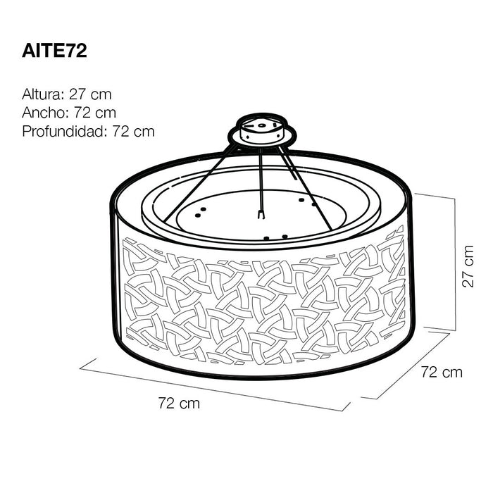 Luminaria para techo modelo AITE72 - Mimbre