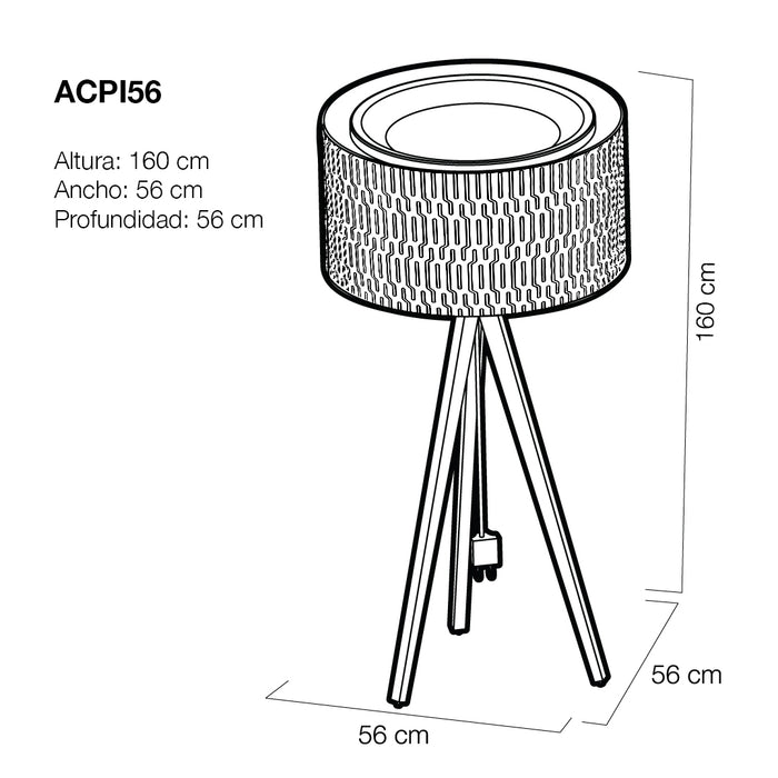 Luminaria para piso modelo ACPI56 - Negro